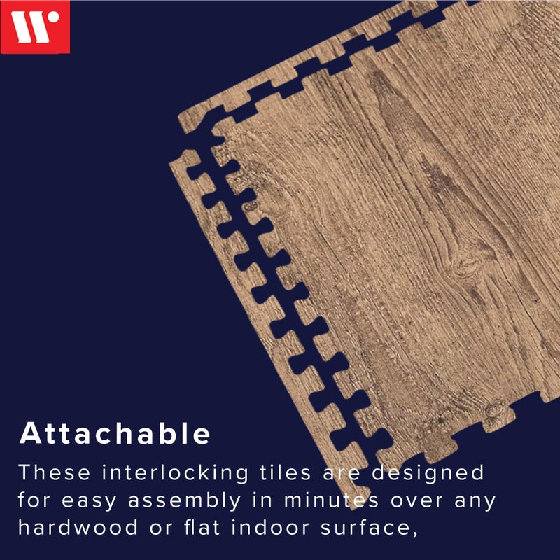 We Sell Mats Forest Floor Farmhouse 3/8 Inch Thick Printed Foam Tiles, Premium Wood Grain Interlocking Foam Floor Mats, Anti-Fatigue Flooring â€“ Stylish Flooring Solution - Image 5